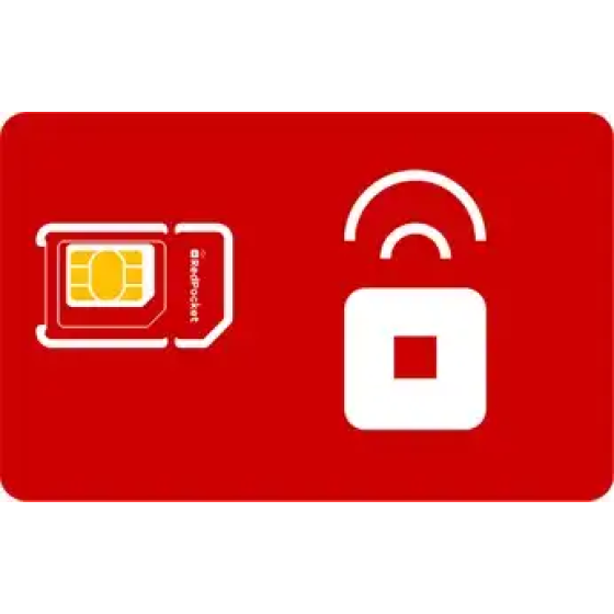 American redpocket red envelope card - can be activated with esim package and comes with one year\'s tariff